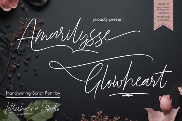 Amarilysse Glowheart: A Warm, Flowing Script Font for Handmade Creators