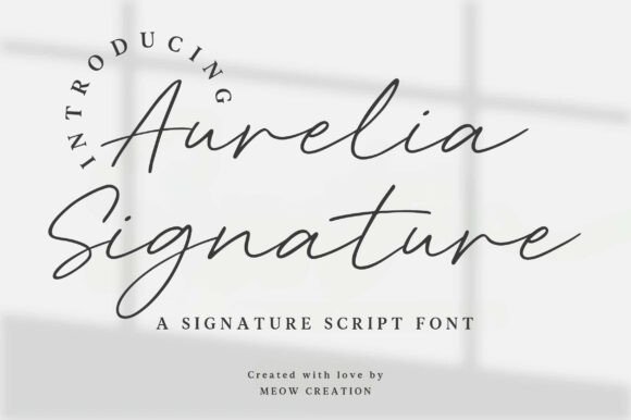 Aurelia Signature: A Modern Script Font for Handmade Charm
