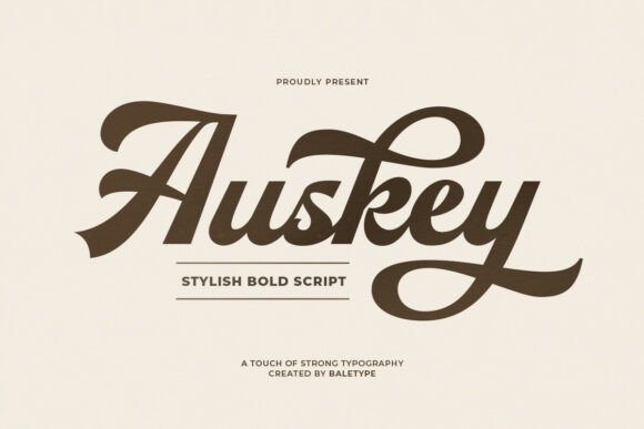 Auskey: A Bold Script Font That Elevates Your Brand Instantly