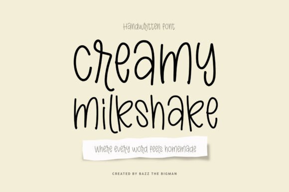 Creamy Milkshake Font: A Warm, Handwritten Touch for Real Brands