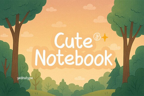 Cute Notebook Font: Handwritten Charm for Crafters & Sellers
