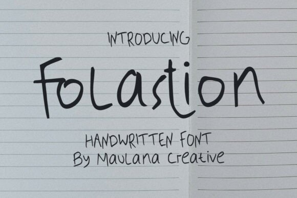 Folastion: A Playful Handwritten Font for Makers