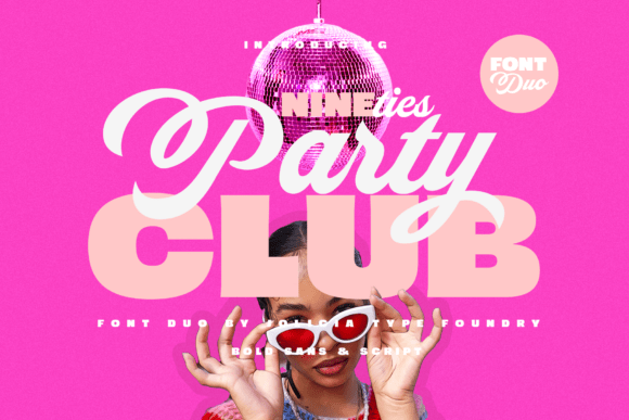 Nineties Party Club: A Bold Retro Font Duo for Digital Branding