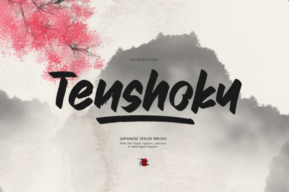 Tenshoku: A Bold Japanese Brush Font That Elevates Your Brand