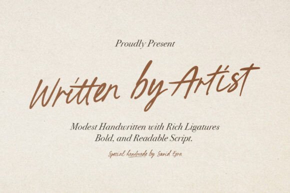 Written by Artist: A Handwritten Font That Feels Like Your Own Hand